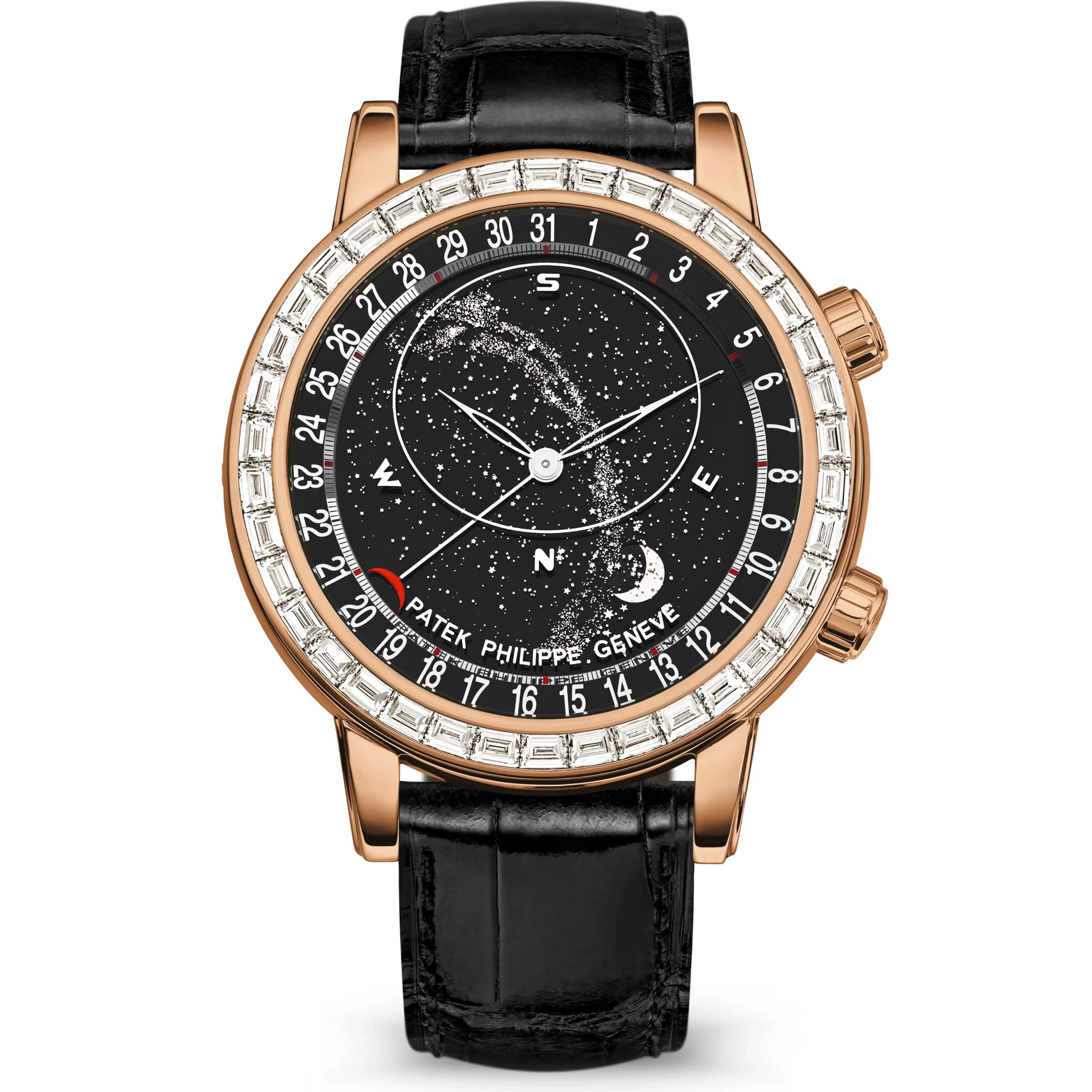 rosegold-baguette-diamond-celestial-front rosegold-baguette-diamond-celestial-front