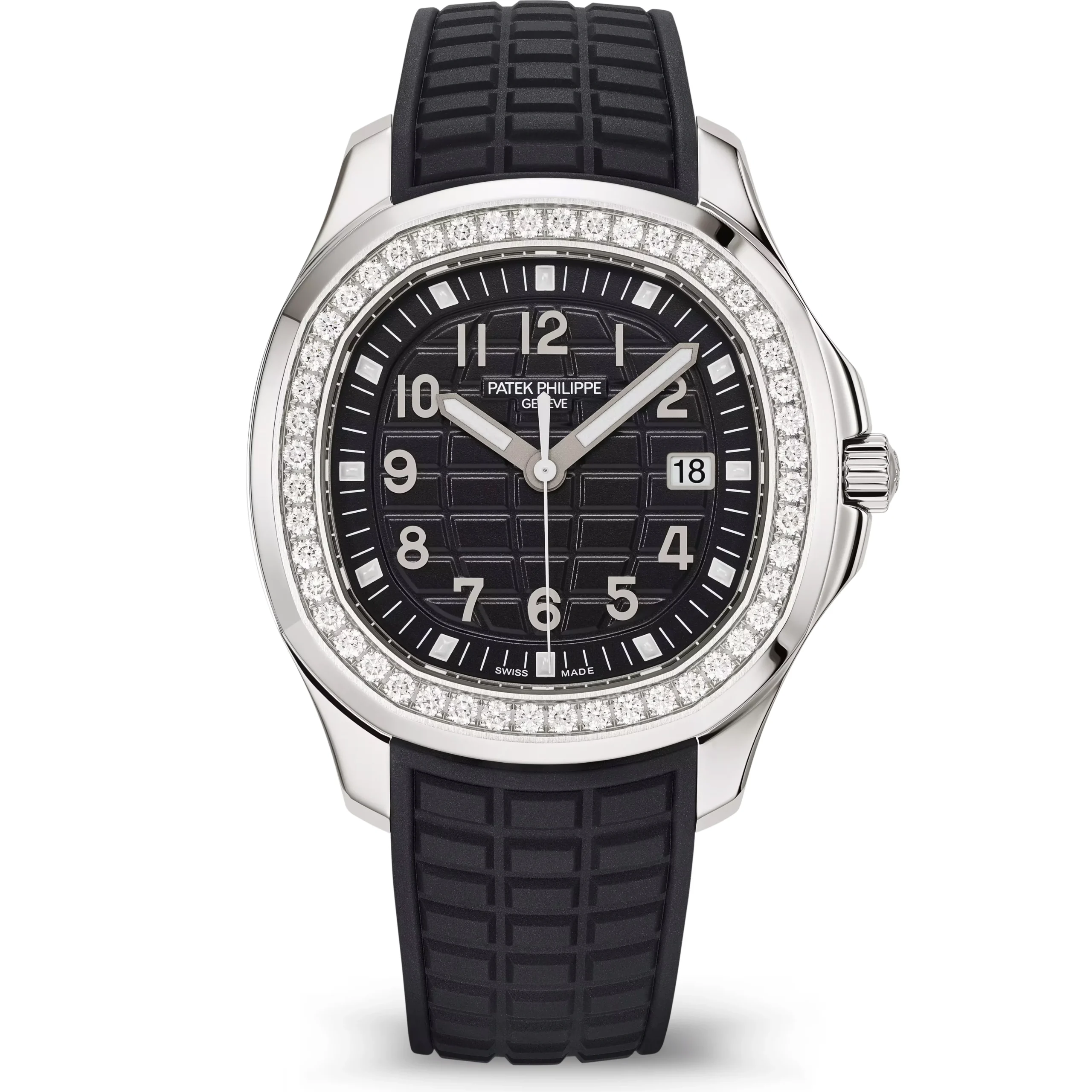 steel-diamond-black-rubber-ladies-sport-front steel-diamond-black-rubber-ladies-sport-front
