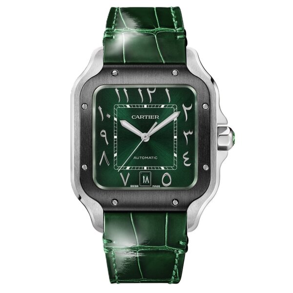 Cartier Santos Green Arabic WSSA0055