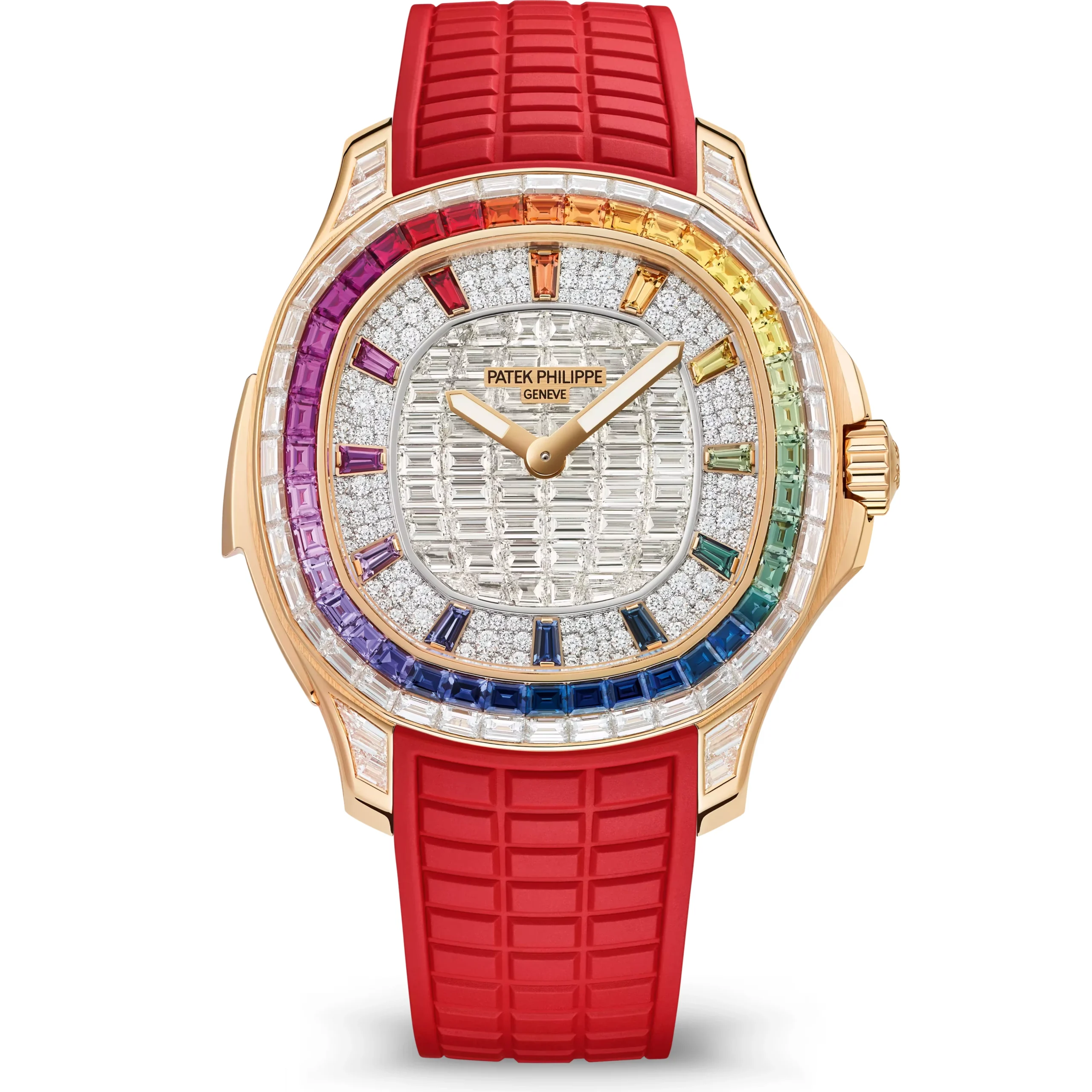 rosegold-rainbow-diamond-rubber-repeater-front-red-strap rosegold-rainbow-diamond-rubber-repeater-front-red-strap