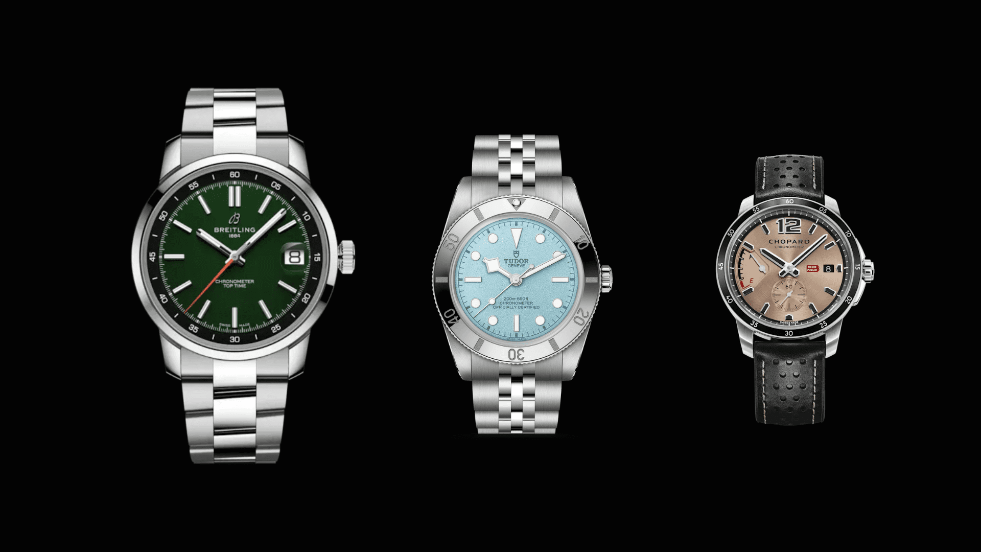 Tudor Lagoon Blue, Breitling B31 & Chopard GTS