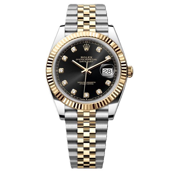 Rolex Datejust 41mm black dial with diamond 126333-0006