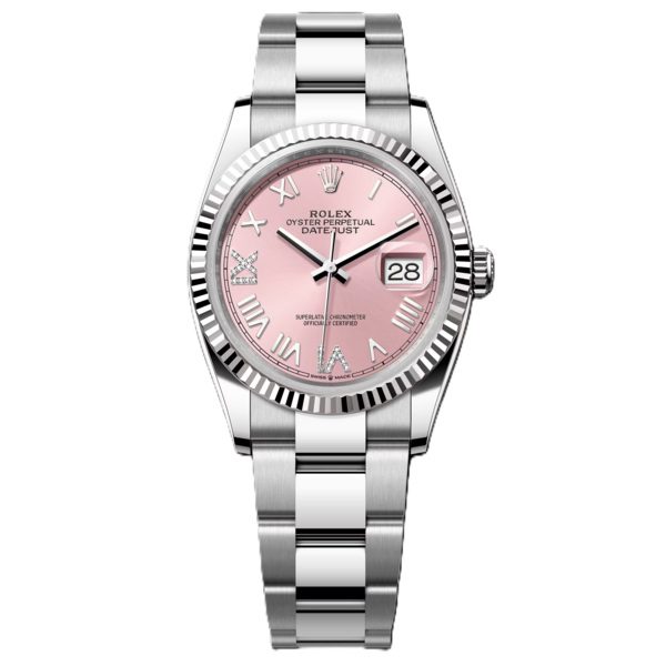 Rolex Datejust 36mm steel with pink dial 126234-0066