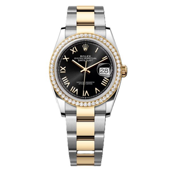 Rolex Datejust 36mm Yellow Gold and Steel with Diamond Bezel 126283rbr-0042