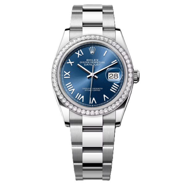 Rolex Datejust 36mm Blue Dial with Diamond Bezel 126284rbr-0062
