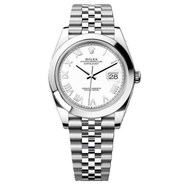 Rolex Datejust 41mm with White Roman Dial 126300-0028