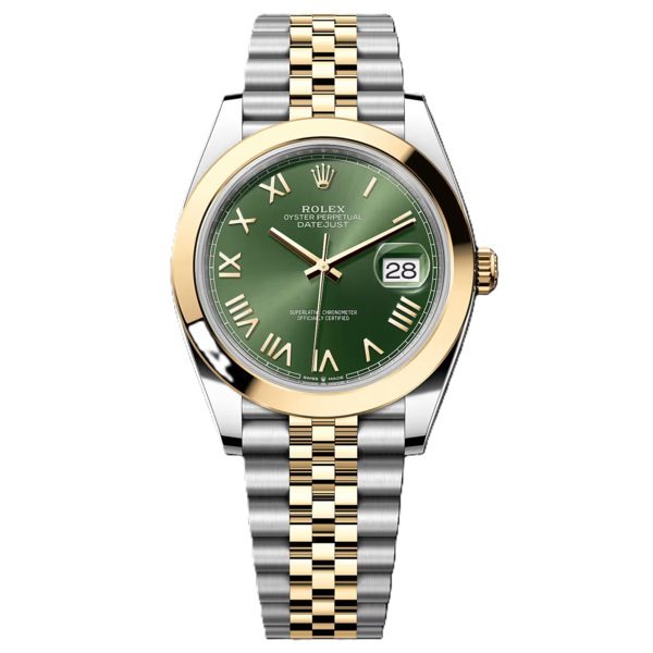 Rolex Datejust 41mm Yellow Gold and Steel with Green Dial 126303-0024