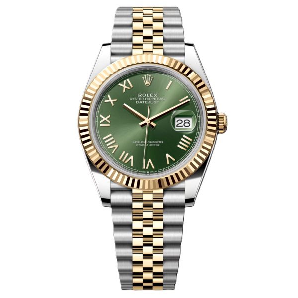 Rolex Datejust 41mm Yellow gold and Steel with Green Dial 126333-0024