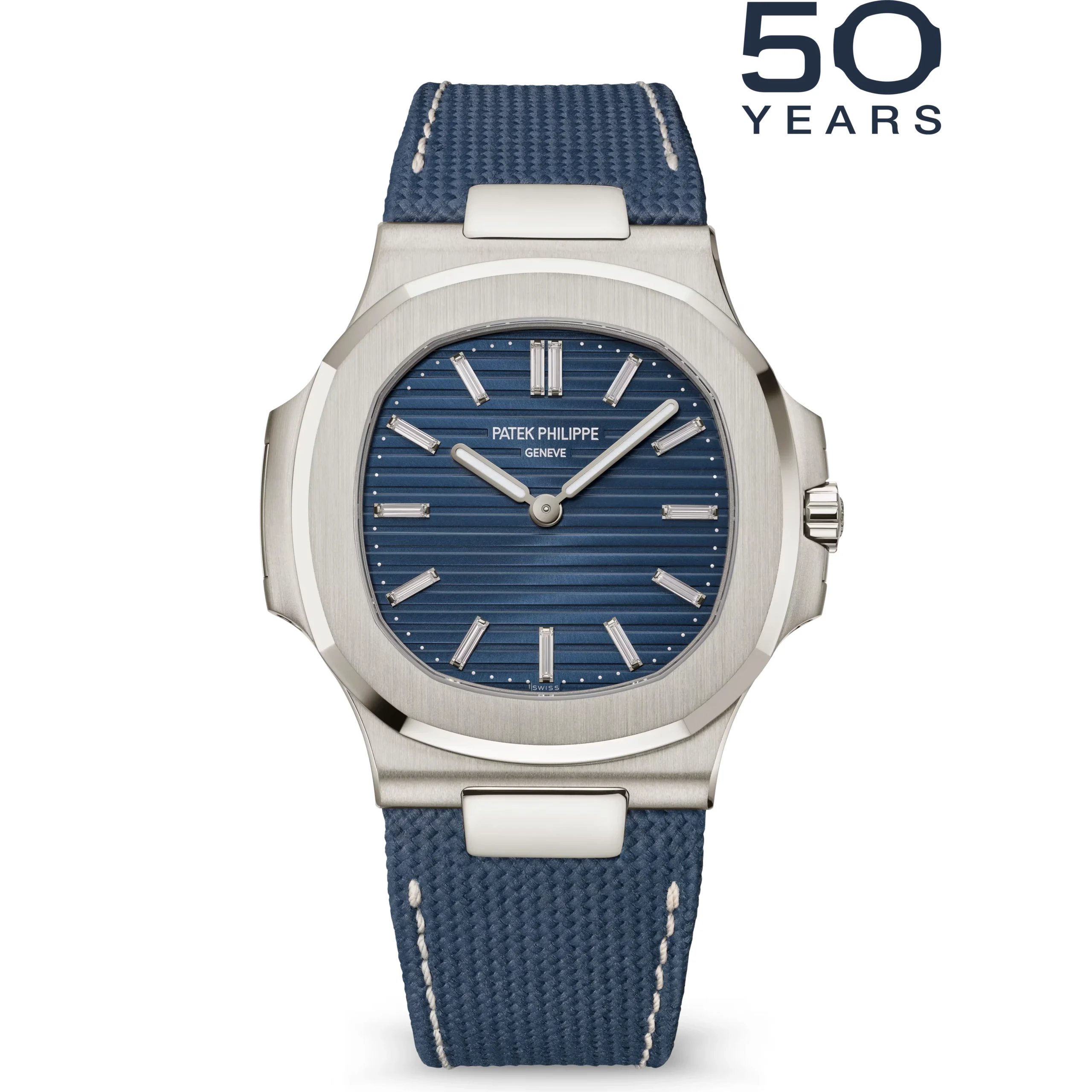 whitegold-blue-diamond-50-years-strap-front whitegold-blue-diamond-50-years-strap-front