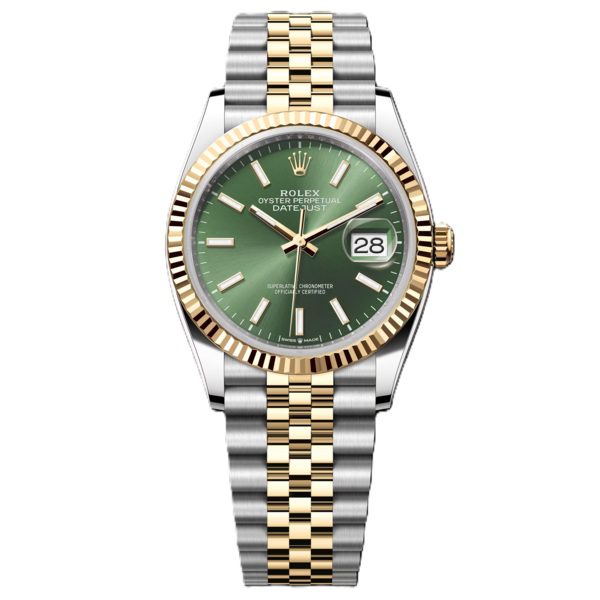 Rolex Datejust 36mm Yellow Gold And Steel with Green Dial 126233-0057