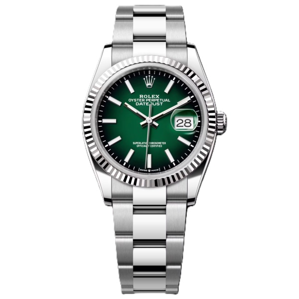 Rolex Datejust 36mm With Ombre Green Dial 126234-0060