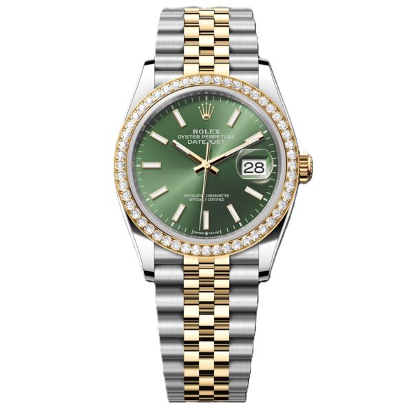 Rolex Datejust 36mm Yellow Gold And Steel with Green Dial 126283rbr-0043