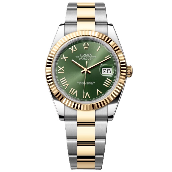 Rolex Datejust 41mm Yellow Gold and Steel with Green Dial 126333-0023