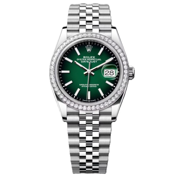 Rolex Datejust 36mm With Ombre Green Dial 126284rbr-0051