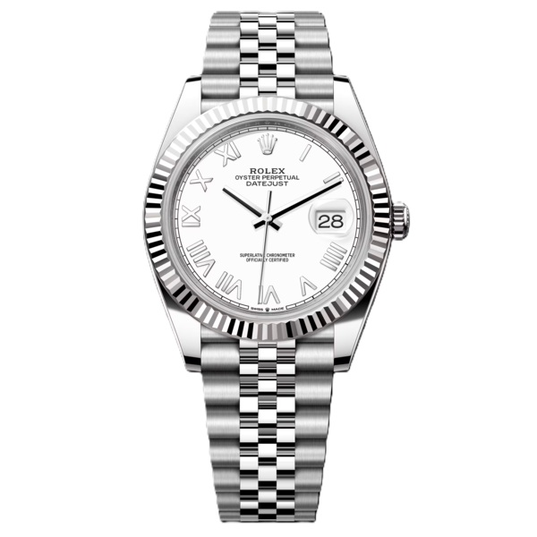 Rolex Datejust 41mm with White Roman Dial 126334-0036