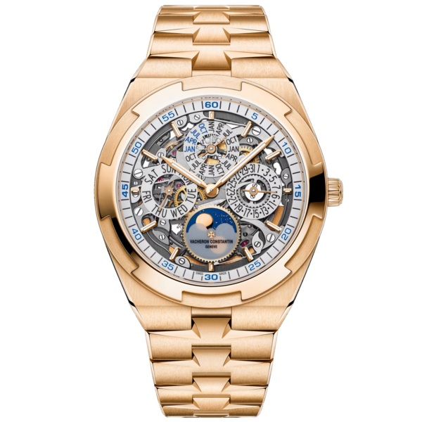 Vacheron Constantin Overseas Perpetual calendar ultra-thin skeleton 4300V/220R-B547 41.5 mm Pink Gold