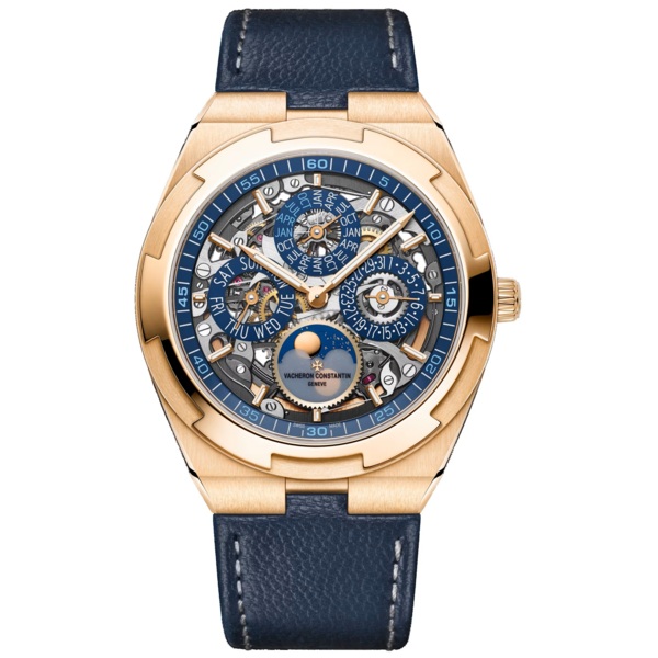 Vacheron Constantin Overseas Perpetual calendar ultra-thin skeleton 4300V/220R-B642 41.5 mm Pink Gold