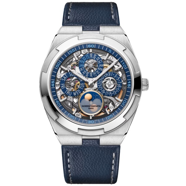 Vacheron Constantin Overseas Perpetual calendar ultra-thin skeleton 4300V/220G-B946 41.5 mm White Gold