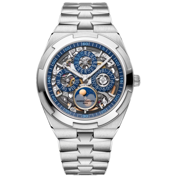 Vacheron Constantin Overseas Perpetual calendar ultra-thin skeleton 4300V/220G-B946 41.5 mm White Gold