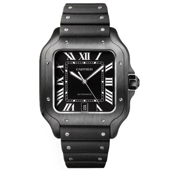 Cartier Santos Black Steel Large Size WSSA0039